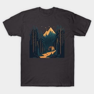 Hidden House in Mountains T-Shirt